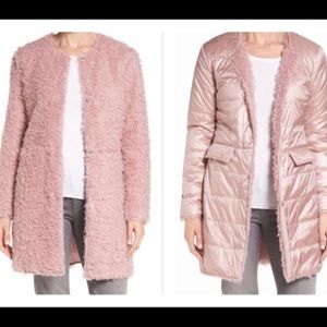 Luii // Reversible Faux Fur Coat // Dusty Rose • still new/never worn